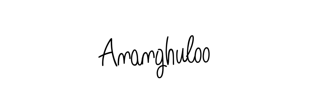 How to make Ananghuloo name signature. Use Angelique-Rose-font-FFP style for creating short signs online. This is the latest handwritten sign. Ananghuloo signature style 5 images and pictures png