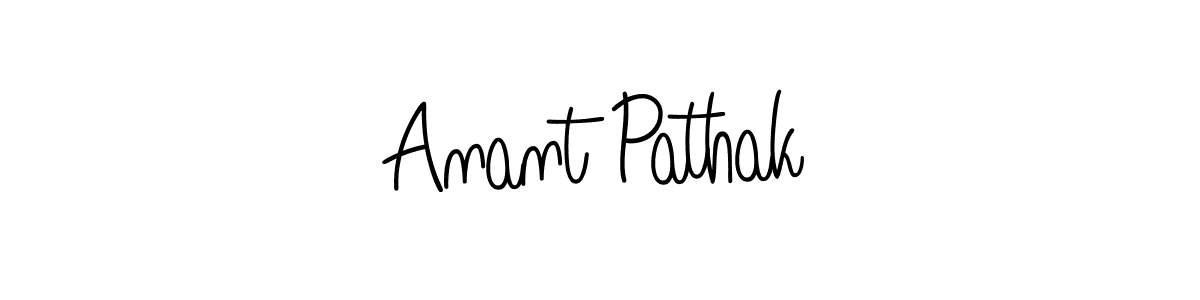 How to make Anant Pathak name signature. Use Angelique-Rose-font-FFP style for creating short signs online. This is the latest handwritten sign. Anant Pathak signature style 5 images and pictures png