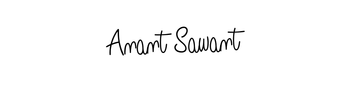 Use a signature maker to create a handwritten signature online. With this signature software, you can design (Angelique-Rose-font-FFP) your own signature for name Anant Sawant. Anant Sawant signature style 5 images and pictures png