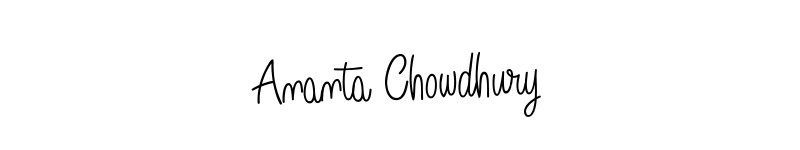 Design your own signature with our free online signature maker. With this signature software, you can create a handwritten (Angelique-Rose-font-FFP) signature for name Ananta Chowdhury. Ananta Chowdhury signature style 5 images and pictures png