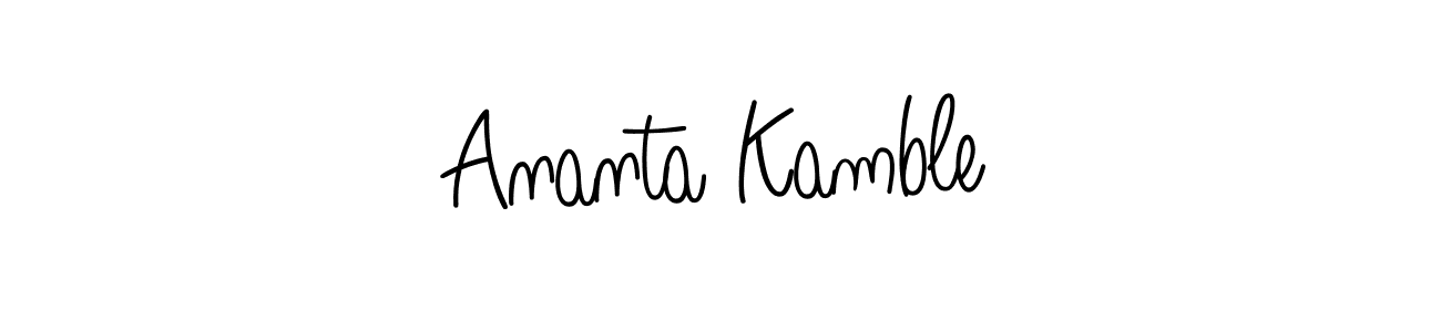 Create a beautiful signature design for name Ananta Kamble. With this signature (Angelique-Rose-font-FFP) fonts, you can make a handwritten signature for free. Ananta Kamble signature style 5 images and pictures png