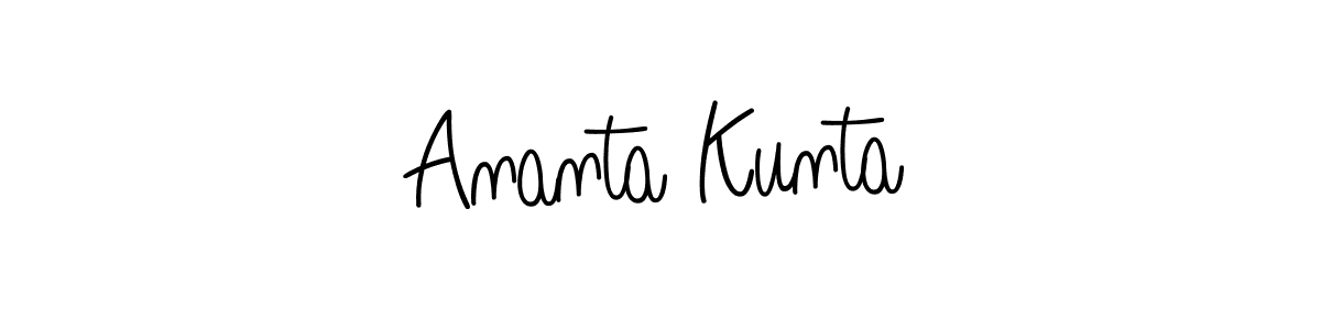 Design your own signature with our free online signature maker. With this signature software, you can create a handwritten (Angelique-Rose-font-FFP) signature for name Ananta Kunta. Ananta Kunta signature style 5 images and pictures png