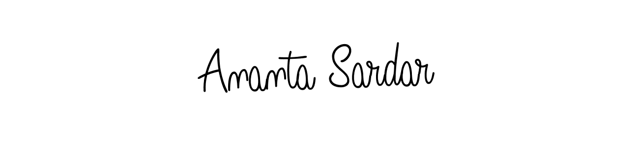 Create a beautiful signature design for name Ananta Sardar. With this signature (Angelique-Rose-font-FFP) fonts, you can make a handwritten signature for free. Ananta Sardar signature style 5 images and pictures png