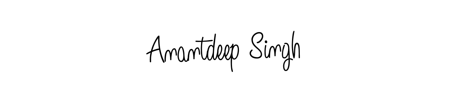 Create a beautiful signature design for name Anantdeep Singh. With this signature (Angelique-Rose-font-FFP) fonts, you can make a handwritten signature for free. Anantdeep Singh signature style 5 images and pictures png
