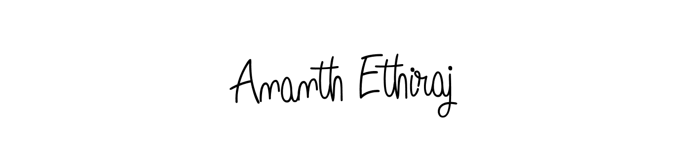 Also we have Ananth Ethiraj name is the best signature style. Create professional handwritten signature collection using Angelique-Rose-font-FFP autograph style. Ananth Ethiraj signature style 5 images and pictures png