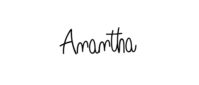 How to make Anantha name signature. Use Angelique-Rose-font-FFP style for creating short signs online. This is the latest handwritten sign. Anantha signature style 5 images and pictures png