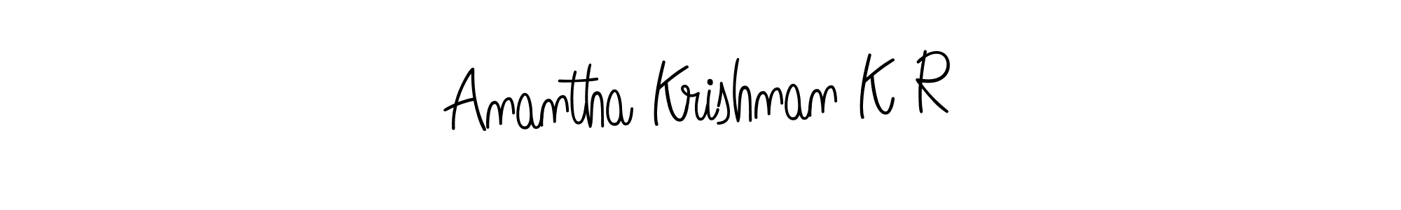 Use a signature maker to create a handwritten signature online. With this signature software, you can design (Angelique-Rose-font-FFP) your own signature for name Anantha Krishnan K R. Anantha Krishnan K R signature style 5 images and pictures png