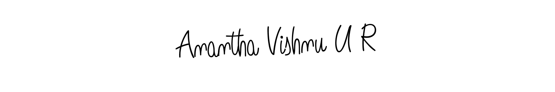 Create a beautiful signature design for name Anantha Vishnu U R. With this signature (Angelique-Rose-font-FFP) fonts, you can make a handwritten signature for free. Anantha Vishnu U R signature style 5 images and pictures png