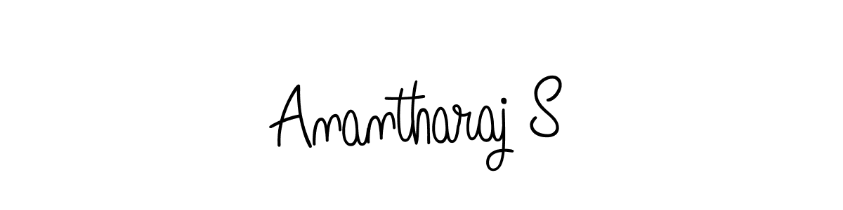 if you are searching for the best signature style for your name Anantharaj S. so please give up your signature search. here we have designed multiple signature styles  using Angelique-Rose-font-FFP. Anantharaj S signature style 5 images and pictures png