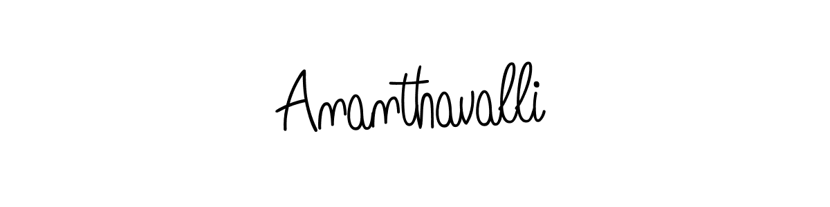 Make a beautiful signature design for name Ananthavalli. With this signature (Angelique-Rose-font-FFP) style, you can create a handwritten signature for free. Ananthavalli signature style 5 images and pictures png