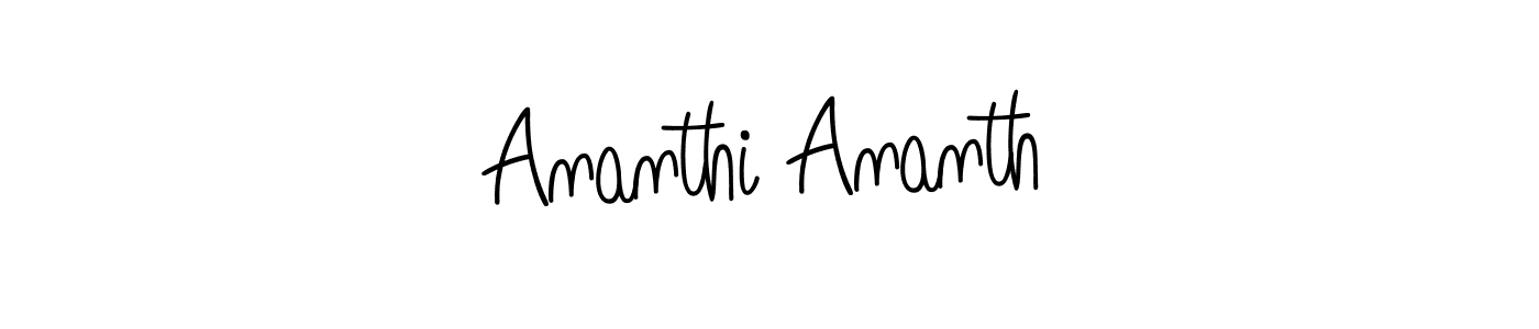 Design your own signature with our free online signature maker. With this signature software, you can create a handwritten (Angelique-Rose-font-FFP) signature for name Ananthi Ananth. Ananthi Ananth signature style 5 images and pictures png