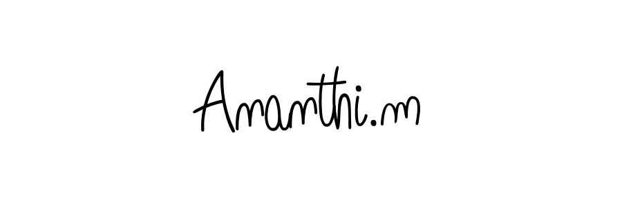 if you are searching for the best signature style for your name Ananthi.m. so please give up your signature search. here we have designed multiple signature styles  using Angelique-Rose-font-FFP. Ananthi.m signature style 5 images and pictures png