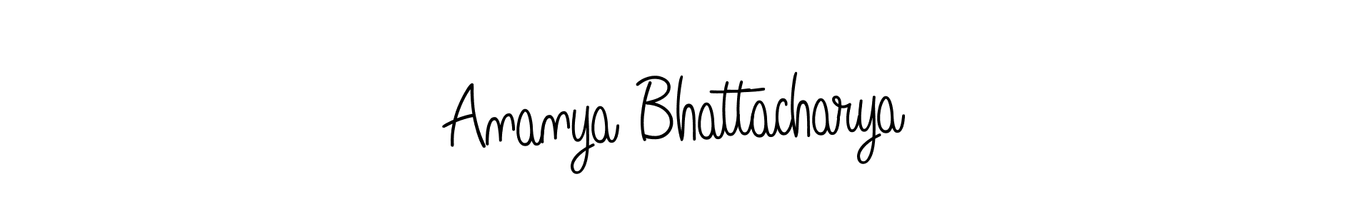 You should practise on your own different ways (Angelique-Rose-font-FFP) to write your name (Ananya Bhattacharya) in signature. don't let someone else do it for you. Ananya Bhattacharya signature style 5 images and pictures png