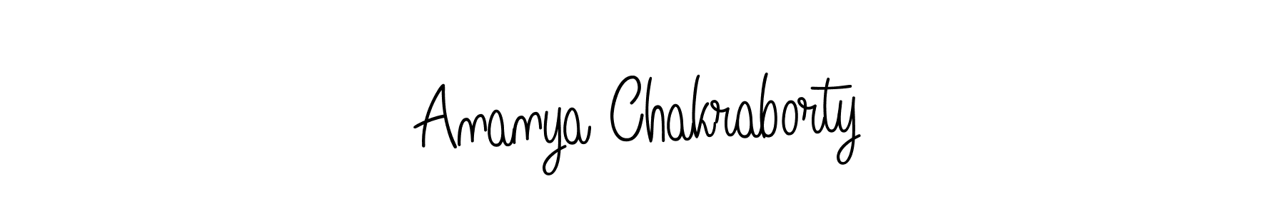 How to make Ananya Chakraborty name signature. Use Angelique-Rose-font-FFP style for creating short signs online. This is the latest handwritten sign. Ananya Chakraborty signature style 5 images and pictures png