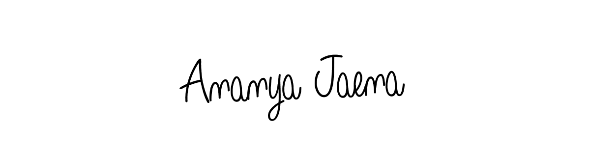 Also we have Ananya Jaena name is the best signature style. Create professional handwritten signature collection using Angelique-Rose-font-FFP autograph style. Ananya Jaena signature style 5 images and pictures png