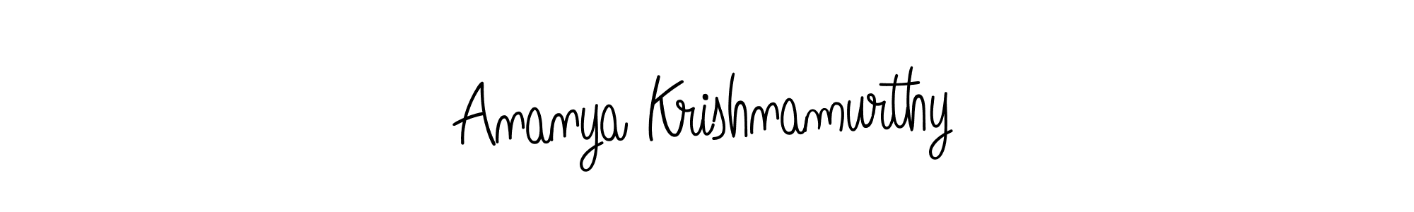 Ananya Krishnamurthy stylish signature style. Best Handwritten Sign (Angelique-Rose-font-FFP) for my name. Handwritten Signature Collection Ideas for my name Ananya Krishnamurthy. Ananya Krishnamurthy signature style 5 images and pictures png