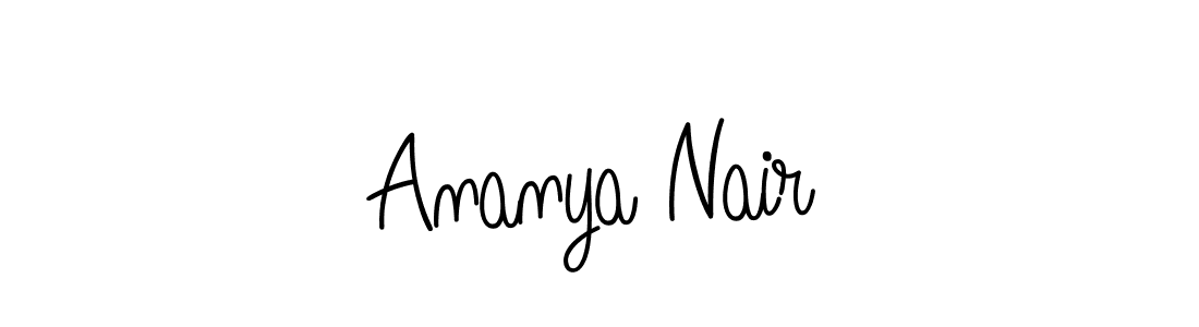 Use a signature maker to create a handwritten signature online. With this signature software, you can design (Angelique-Rose-font-FFP) your own signature for name Ananya Nair. Ananya Nair signature style 5 images and pictures png