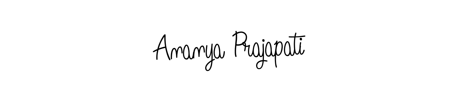 You should practise on your own different ways (Angelique-Rose-font-FFP) to write your name (Ananya Prajapati) in signature. don't let someone else do it for you. Ananya Prajapati signature style 5 images and pictures png