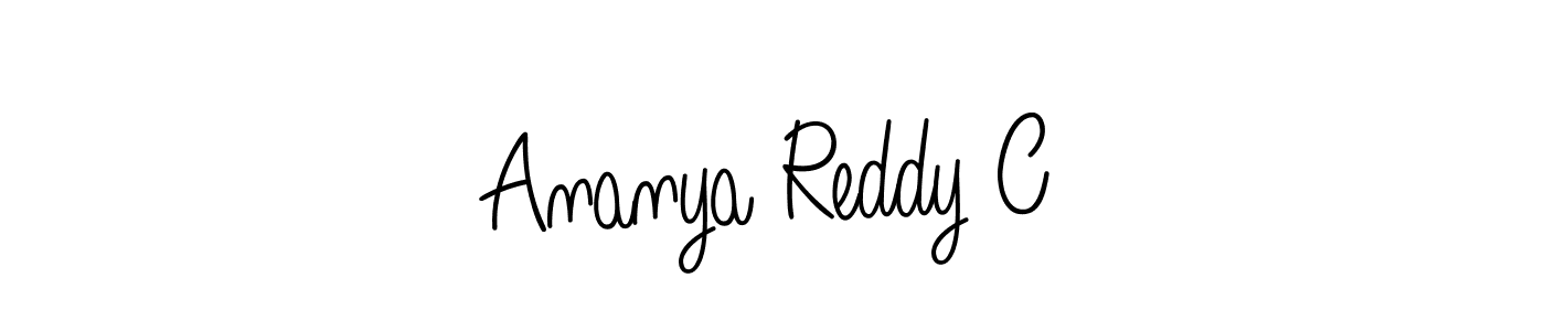 Make a beautiful signature design for name Ananya Reddy C. With this signature (Angelique-Rose-font-FFP) style, you can create a handwritten signature for free. Ananya Reddy C signature style 5 images and pictures png