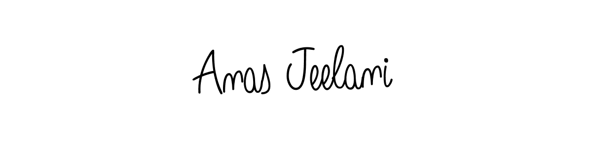 You should practise on your own different ways (Angelique-Rose-font-FFP) to write your name (Anas Jeelani) in signature. don't let someone else do it for you. Anas Jeelani signature style 5 images and pictures png