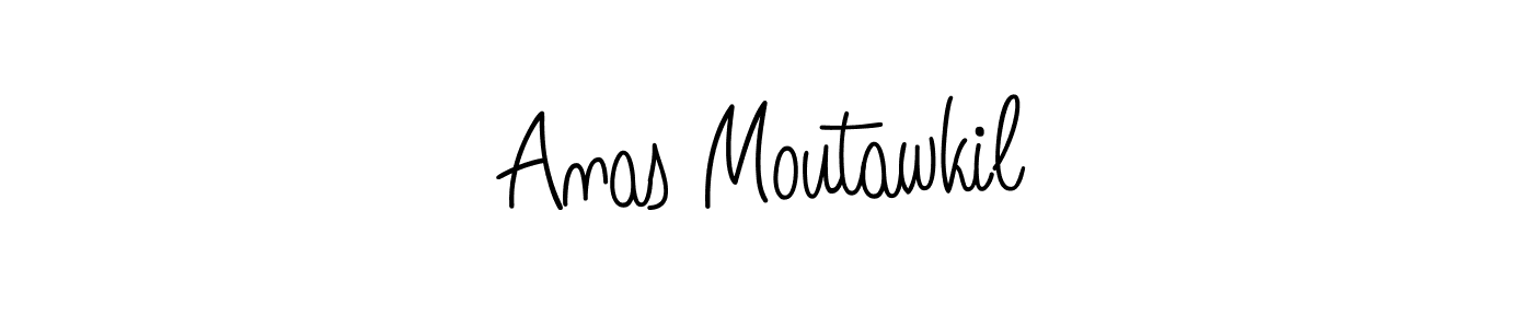Use a signature maker to create a handwritten signature online. With this signature software, you can design (Angelique-Rose-font-FFP) your own signature for name Anas Moutawkil. Anas Moutawkil signature style 5 images and pictures png