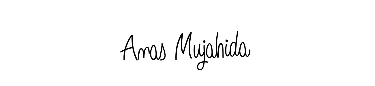 The best way (Angelique-Rose-font-FFP) to make a short signature is to pick only two or three words in your name. The name Anas Mujahida include a total of six letters. For converting this name. Anas Mujahida signature style 5 images and pictures png