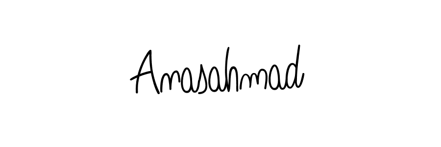 Create a beautiful signature design for name Anasahmad. With this signature (Angelique-Rose-font-FFP) fonts, you can make a handwritten signature for free. Anasahmad signature style 5 images and pictures png