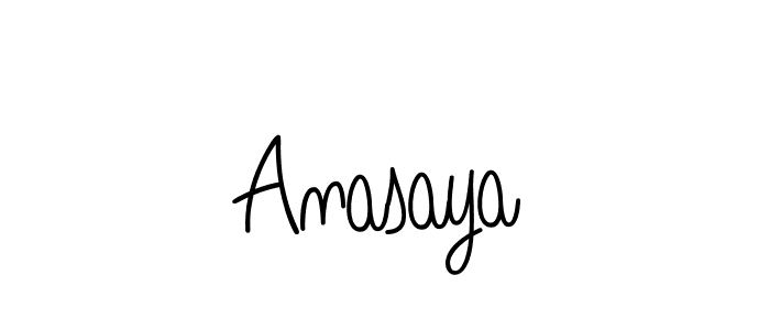 Use a signature maker to create a handwritten signature online. With this signature software, you can design (Angelique-Rose-font-FFP) your own signature for name Anasaya. Anasaya signature style 5 images and pictures png