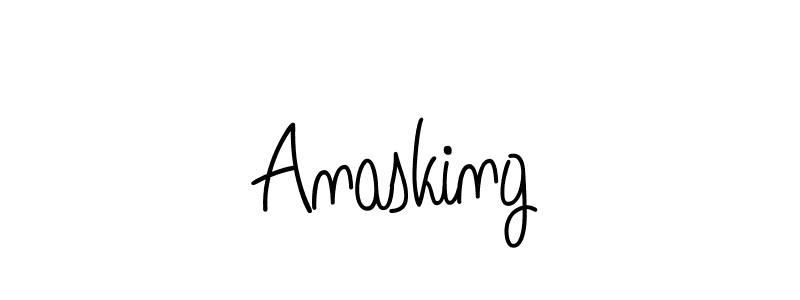 The best way (Angelique-Rose-font-FFP) to make a short signature is to pick only two or three words in your name. The name Anasking include a total of six letters. For converting this name. Anasking signature style 5 images and pictures png