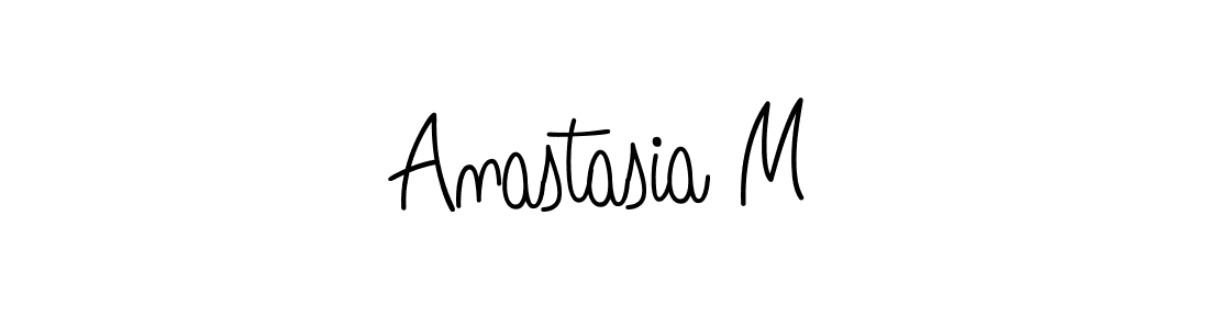 Design your own signature with our free online signature maker. With this signature software, you can create a handwritten (Angelique-Rose-font-FFP) signature for name Anastasia M. Anastasia M signature style 5 images and pictures png