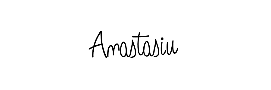 How to make Anastasiu name signature. Use Angelique-Rose-font-FFP style for creating short signs online. This is the latest handwritten sign. Anastasiu signature style 5 images and pictures png