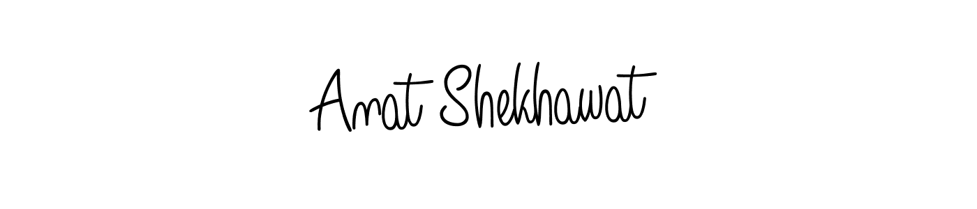 Use a signature maker to create a handwritten signature online. With this signature software, you can design (Angelique-Rose-font-FFP) your own signature for name Anat Shekhawat. Anat Shekhawat signature style 5 images and pictures png