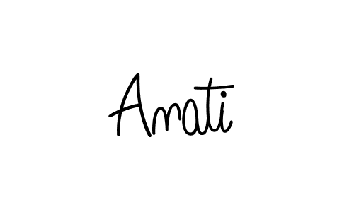 Make a beautiful signature design for name Anati. With this signature (Angelique-Rose-font-FFP) style, you can create a handwritten signature for free. Anati signature style 5 images and pictures png