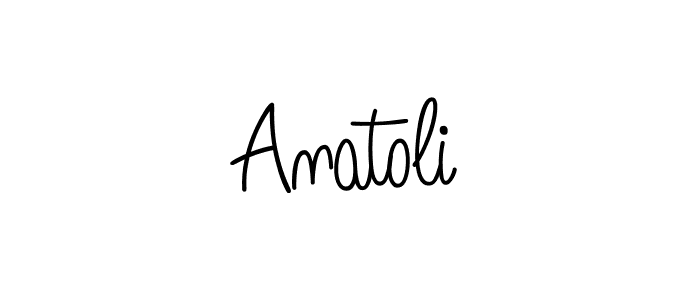 Use a signature maker to create a handwritten signature online. With this signature software, you can design (Angelique-Rose-font-FFP) your own signature for name Anatoli. Anatoli signature style 5 images and pictures png