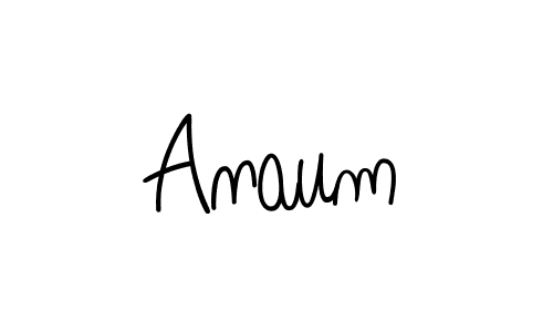 How to make Anaum name signature. Use Angelique-Rose-font-FFP style for creating short signs online. This is the latest handwritten sign. Anaum signature style 5 images and pictures png