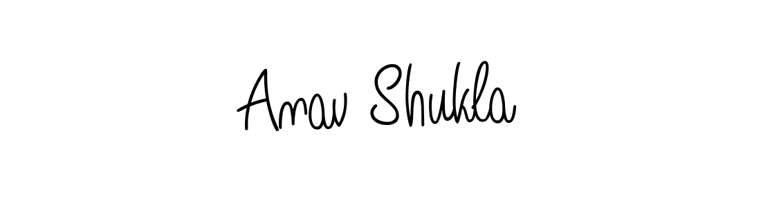 Use a signature maker to create a handwritten signature online. With this signature software, you can design (Angelique-Rose-font-FFP) your own signature for name Anav Shukla. Anav Shukla signature style 5 images and pictures png
