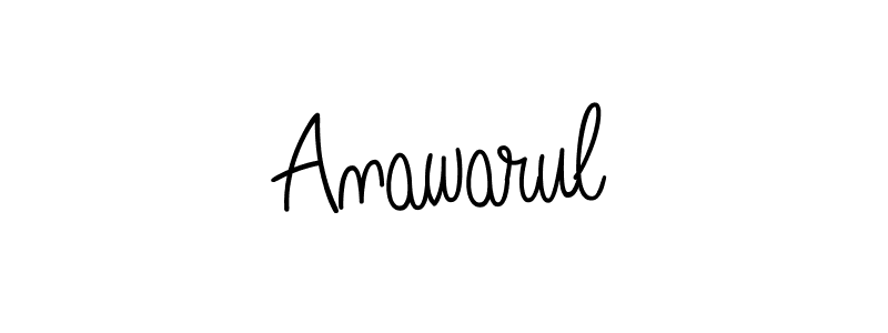 Use a signature maker to create a handwritten signature online. With this signature software, you can design (Angelique-Rose-font-FFP) your own signature for name Anawarul. Anawarul signature style 5 images and pictures png