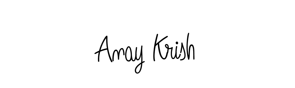 Use a signature maker to create a handwritten signature online. With this signature software, you can design (Angelique-Rose-font-FFP) your own signature for name Anay Krish. Anay Krish signature style 5 images and pictures png