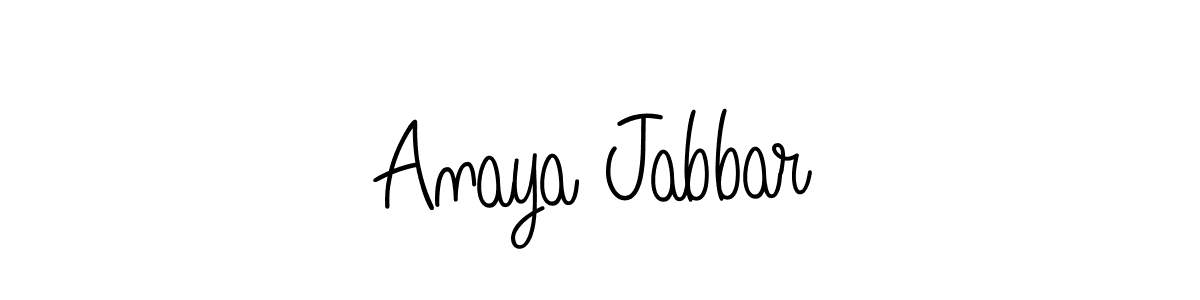 Make a short Anaya Jabbar signature style. Manage your documents anywhere anytime using Angelique-Rose-font-FFP. Create and add eSignatures, submit forms, share and send files easily. Anaya Jabbar signature style 5 images and pictures png