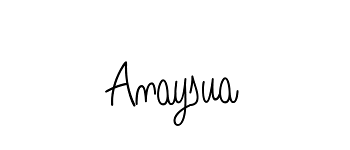 How to make Anaysua name signature. Use Angelique-Rose-font-FFP style for creating short signs online. This is the latest handwritten sign. Anaysua signature style 5 images and pictures png