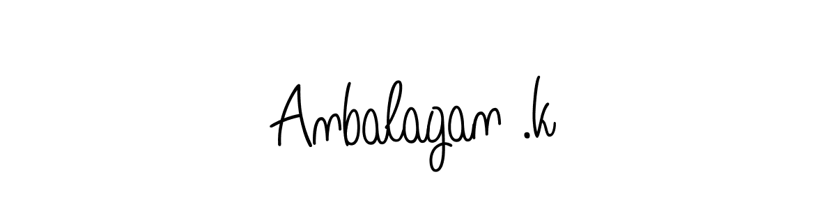 The best way (Angelique-Rose-font-FFP) to make a short signature is to pick only two or three words in your name. The name Anbalagan .k include a total of six letters. For converting this name. Anbalagan .k signature style 5 images and pictures png