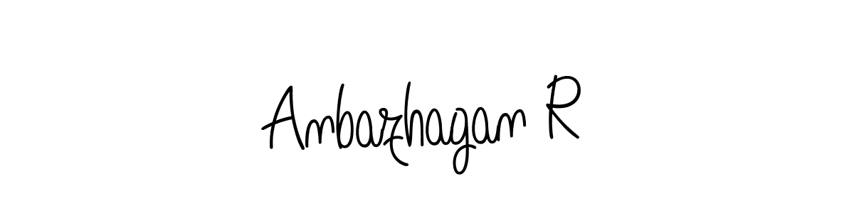 Make a beautiful signature design for name Anbazhagan R. With this signature (Angelique-Rose-font-FFP) style, you can create a handwritten signature for free. Anbazhagan R signature style 5 images and pictures png