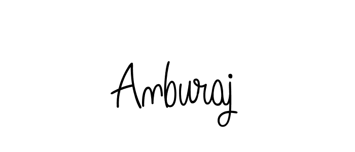 Anburaj stylish signature style. Best Handwritten Sign (Angelique-Rose-font-FFP) for my name. Handwritten Signature Collection Ideas for my name Anburaj. Anburaj signature style 5 images and pictures png
