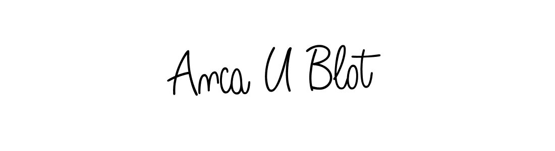 Design your own signature with our free online signature maker. With this signature software, you can create a handwritten (Angelique-Rose-font-FFP) signature for name Anca U Blot. Anca U Blot signature style 5 images and pictures png