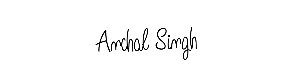You should practise on your own different ways (Angelique-Rose-font-FFP) to write your name (Anchal Singh) in signature. don't let someone else do it for you. Anchal Singh signature style 5 images and pictures png