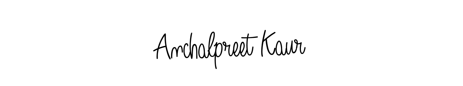 Create a beautiful signature design for name Anchalpreet Kaur. With this signature (Angelique-Rose-font-FFP) fonts, you can make a handwritten signature for free. Anchalpreet Kaur signature style 5 images and pictures png