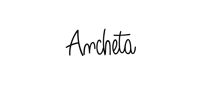 Ancheta stylish signature style. Best Handwritten Sign (Angelique-Rose-font-FFP) for my name. Handwritten Signature Collection Ideas for my name Ancheta. Ancheta signature style 5 images and pictures png