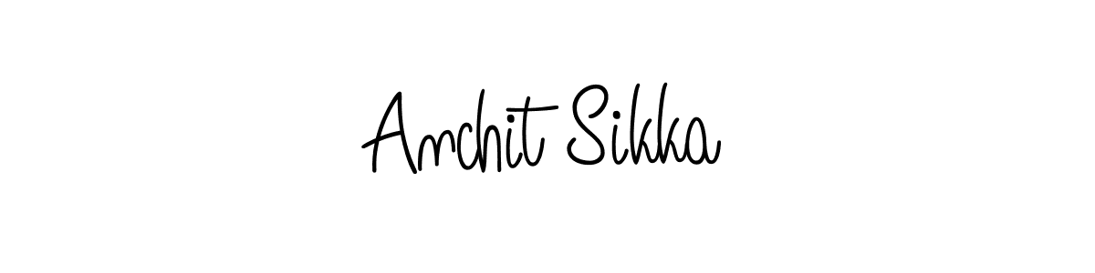 How to make Anchit Sikka name signature. Use Angelique-Rose-font-FFP style for creating short signs online. This is the latest handwritten sign. Anchit Sikka signature style 5 images and pictures png