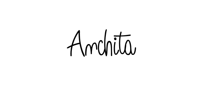 You should practise on your own different ways (Angelique-Rose-font-FFP) to write your name (Anchita) in signature. don't let someone else do it for you. Anchita signature style 5 images and pictures png