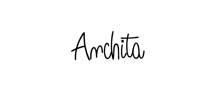 You should practise on your own different ways (Angelique-Rose-font-FFP) to write your name (Anchita) in signature. don't let someone else do it for you. Anchita signature style 5 images and pictures png